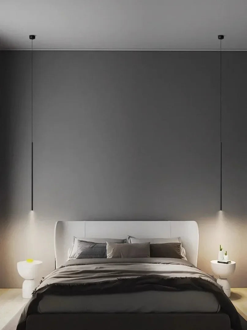 Minimalist Iron Pendant Light for Bedroom Bedside
