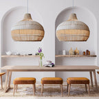 Bohemian Rattan Pendant Light for Dining Room