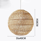 Chinese Handmade Woven Natural Rattan Pendant Lamp Living Room Restaurant Hotel Homestay Bedroom Led Chandelier Art Lights Decor