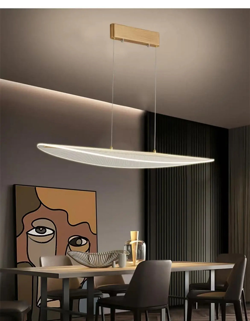 Lámpara colgante acrílica LED nórdica para comedor