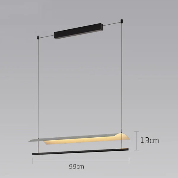 Minimalist Acrylic Pendant Light with Iron Frame