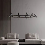 Minimalist Iron Pendant Light with Adjustable Spots