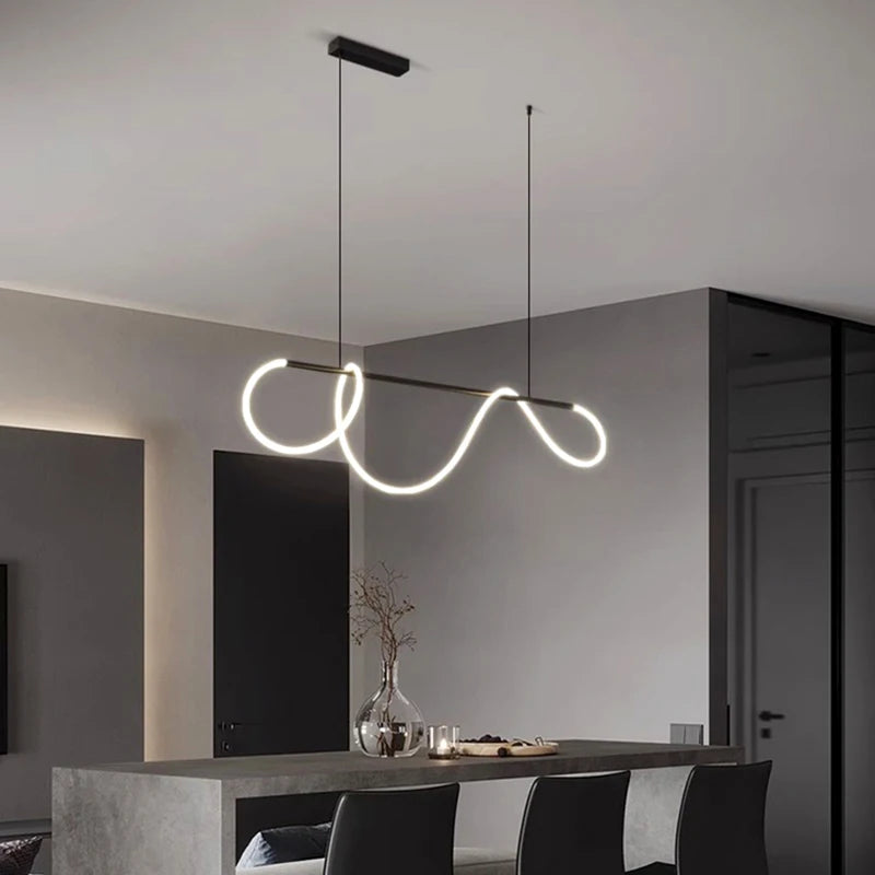 Nordic LED Neon Pendant Light for Dining Room