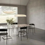 Modern Silk Sail Pendant Light in White for Living Room 40 to 120cm