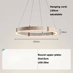 Minimalist Travertine Stone Pendant Light for Dining
