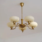 Lámpara Colgante de Bola de Cristal Estilo Retro, Candelabro de Hierro