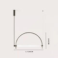 Lámpara Colgante Minimalista de Arco de Hierro para Sala de Estar