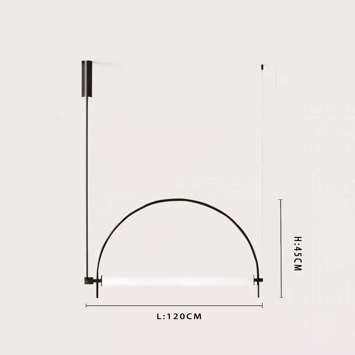 Minimalist Iron Arch Pendant Light for Living Room