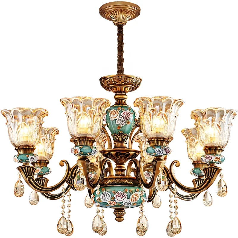 Luxury Zinc Alloy Chandelier with Resin Accents