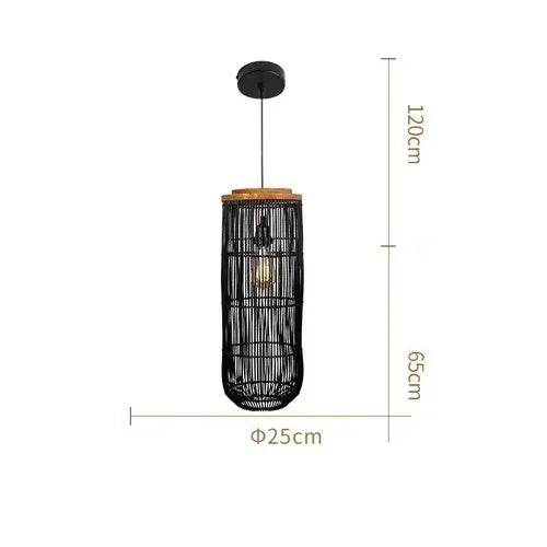 Wabi-sabi Rattan Hand-woven Pendant Light
