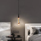 Modern Water Drop Led Pendant Lamp Gold/Black/Brass Crystal Glass Pendant Light Living room Bedroom Bedside Small Chandelier