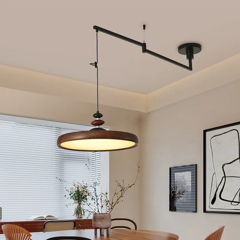 Retro Iron Pendant Light with Copper Shade