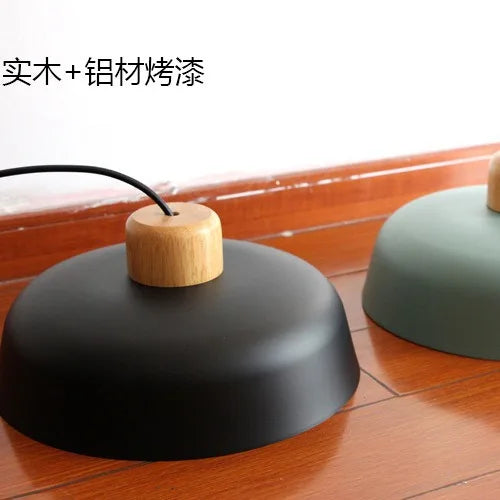 Nordic Wood Metal Pendant Light for Dining Room