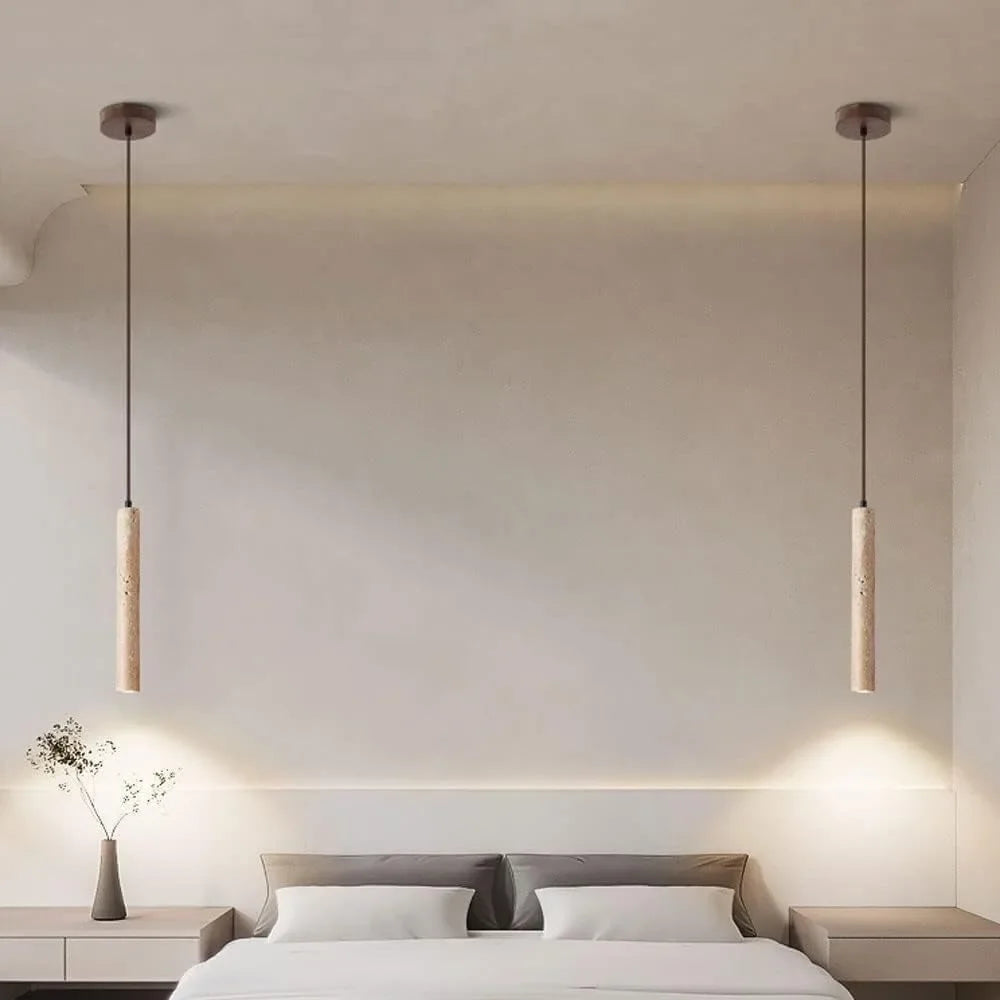 Nordic Travertine Pendant Light for Bedroom