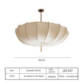 European Cream Fabric Pumpkin Pendant Light for Dining Room and Hotel