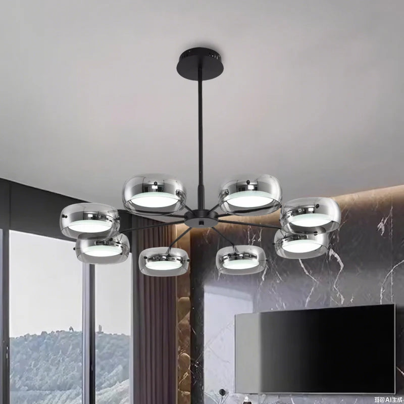 Minimalist Glass Pendant Light with Remote Control