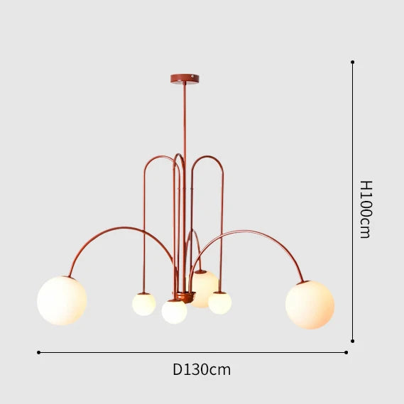 Nordic Minimalist Pendant Light for Living Room Restaurant Lamp Cafe Clothing Store Art Black Gold Red Chandelier