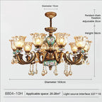 Luxury Zinc Alloy Chandelier with Resin Accents