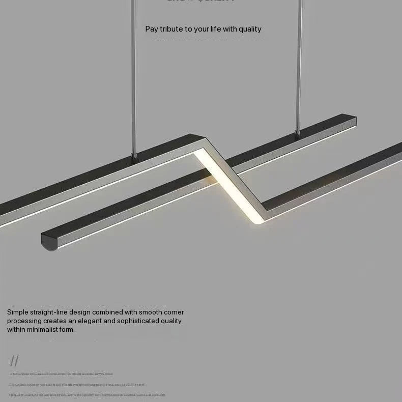 Lámpara colgante LED nórdica de hierro en Z para comedor