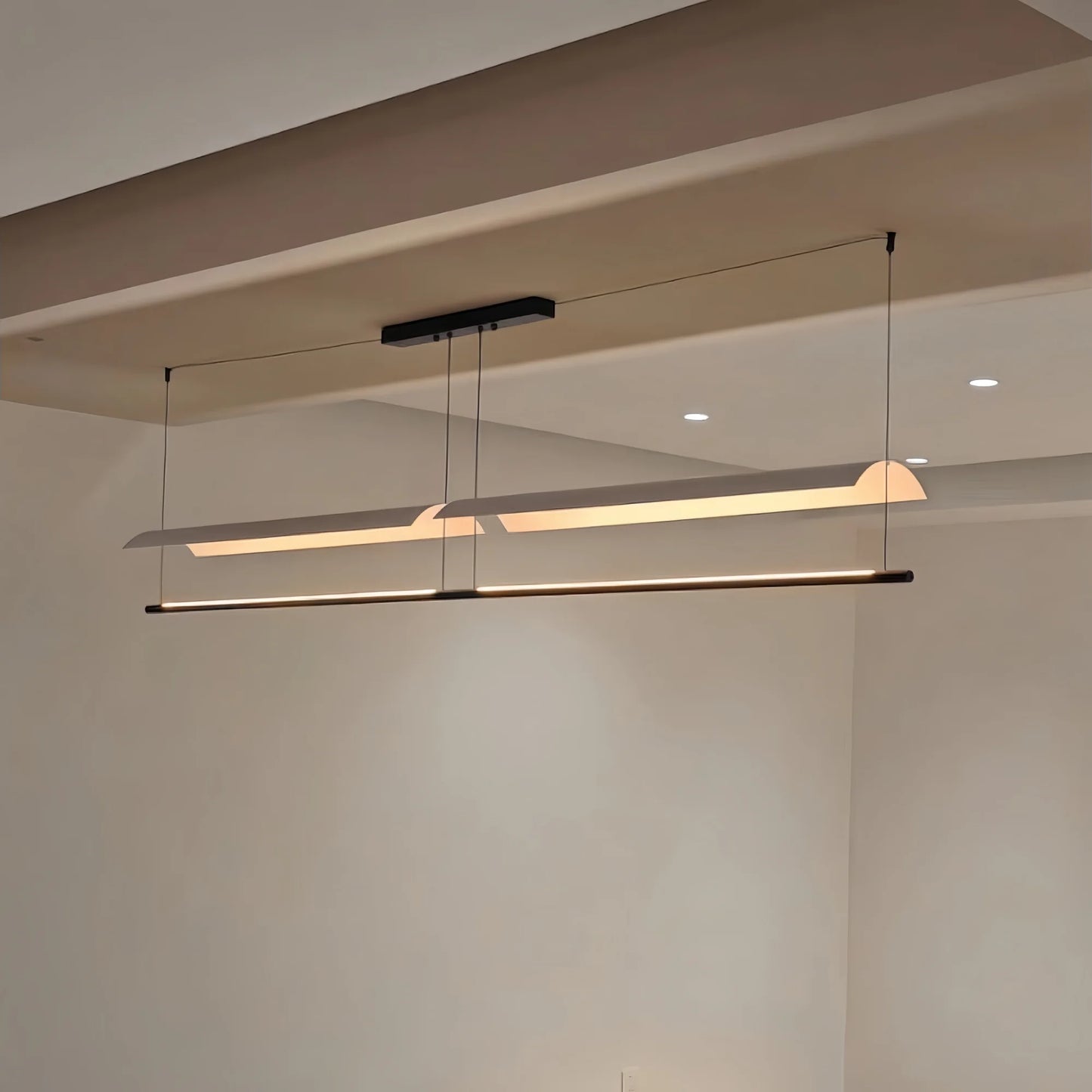 Minimalist Acrylic Pendant Light with Iron Frame