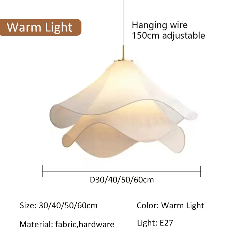 Lámpara Colgante Nórdica de Tela - Luz Colgante Minimalista