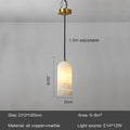 Luxury Spanish Marble Dome Pendant Light with Brass Fitting for Bedside