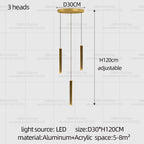 Minimalist Aluminum Pendant Light for Staircase