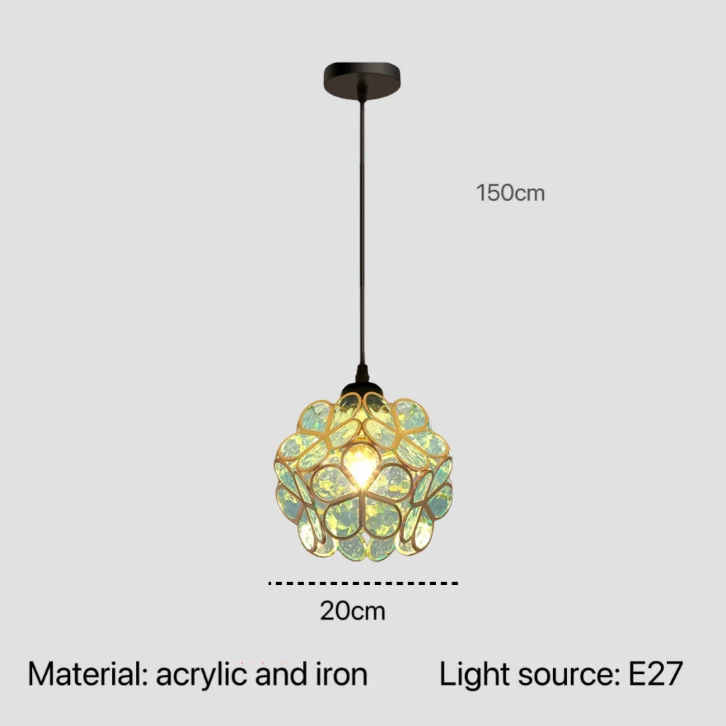 Nordic Acrylic Petal Pendant Light for Bedroom