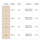 Gold Crystal Chandelier Pendant Light for Living Room