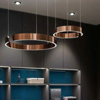 Nordic Copper Ring Pendant Light for Dining Room