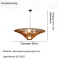 Bohemian Rattan Woven Pendant Light - Handmade