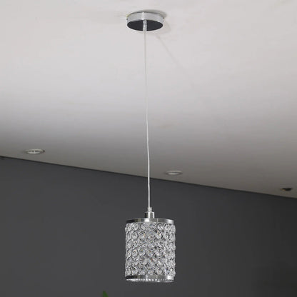 Crystal Pendant Light Modern Kitchen Island Lighting Adjustable White