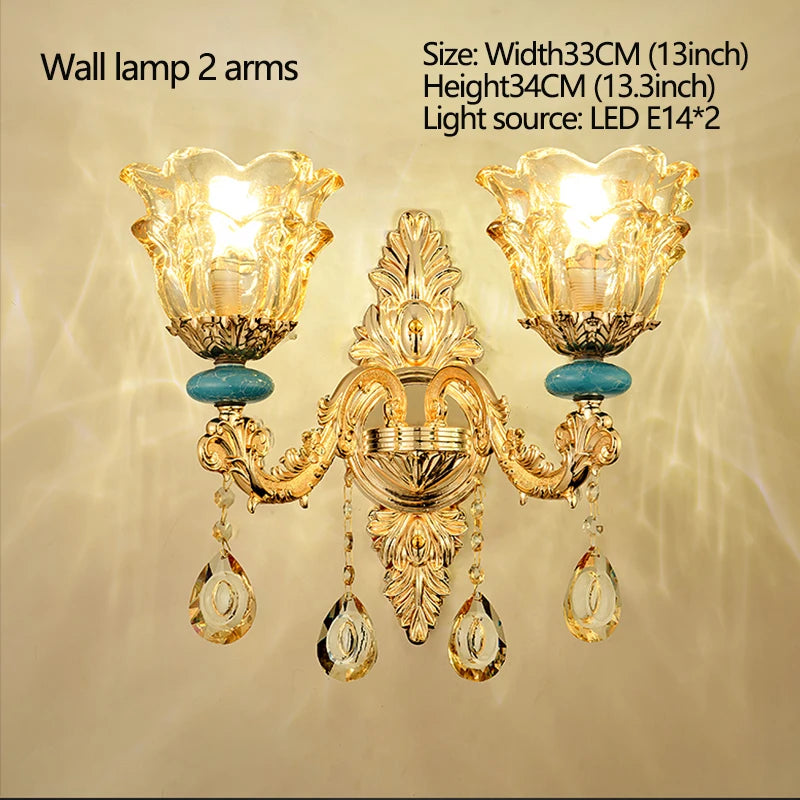European Ceramic Chandelier Luxury Hall Light