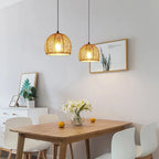 Bohemian Rattan Pendant Light for Dining Room