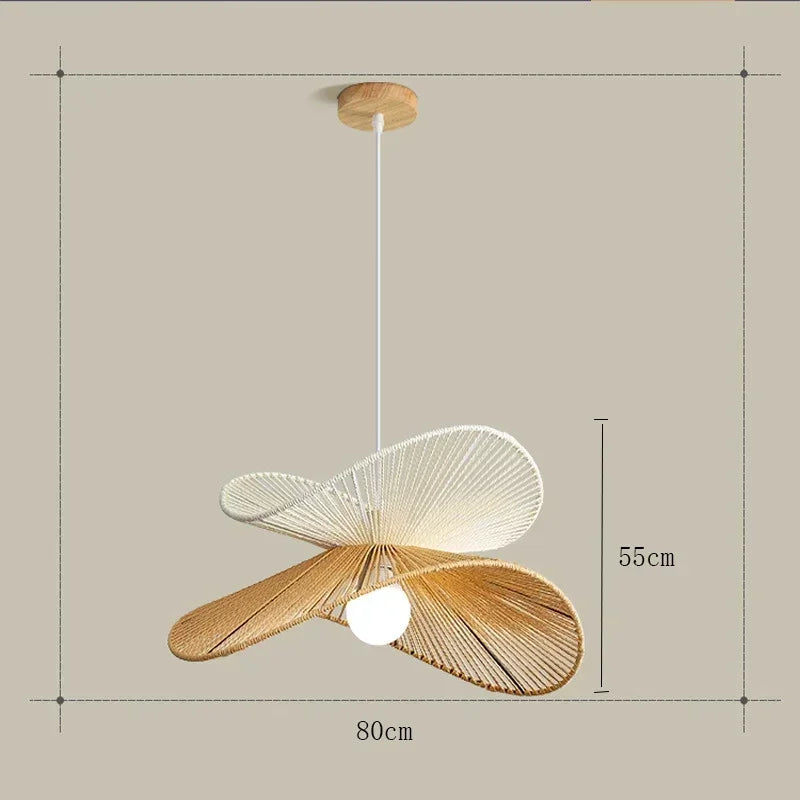 Bohemian Rattan Pendant Light Woven Hanging Lamp