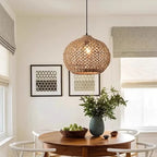 Bohemian Rattan Woven Pendant Light for Dining