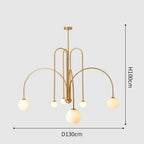 Nordic Minimalist Pendant Light for Living Room Restaurant Lamp Cafe Clothing Store Art Black Gold Red Chandelier