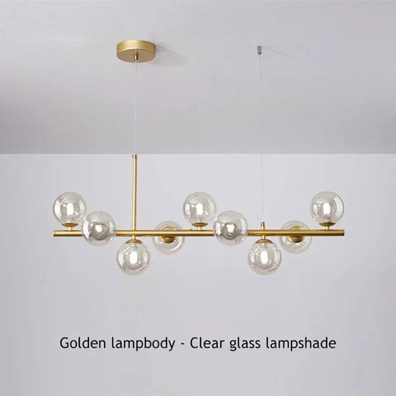 Nordic Glass Bubble Pendant Light for Dining Room