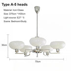Modern Bauhaus Chrome Chandelier - Nordic Design