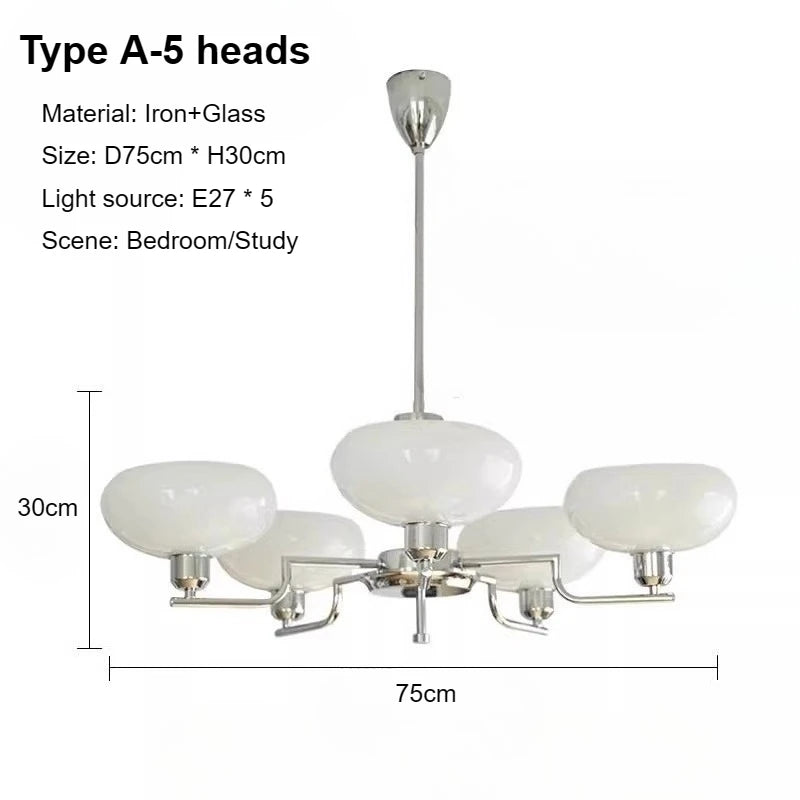 Modern Bauhaus Chrome Chandelier - Nordic Design