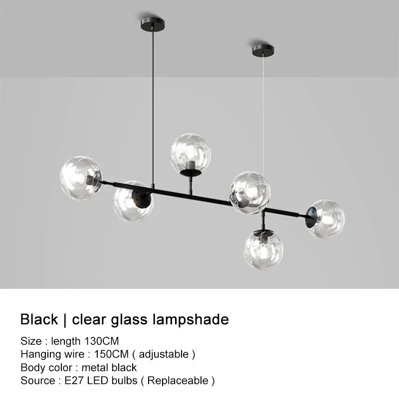 Lámpara Colgante Minimalista de Cristal para Comedor