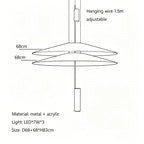 Minimalist Iron Pendant Light - Nordic UFO Design