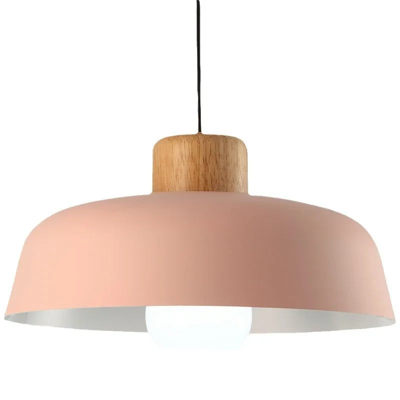 Nordic Wood Metal Pendant Light for Dining Room