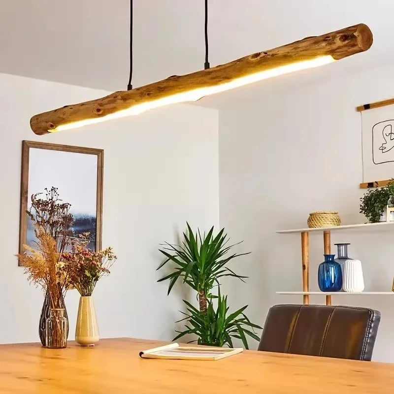 Nordic Wood Pendant Light - Minimalist Hanging Lamp
