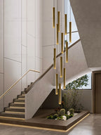 Minimalist Aluminum Pendant Light for Staircase