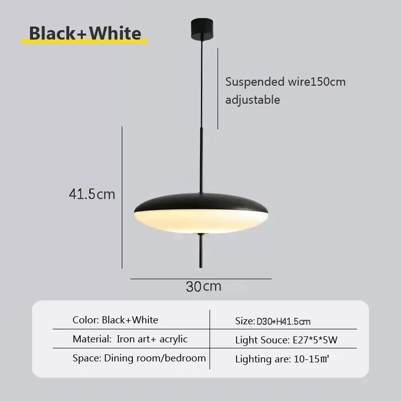 Minimalist LED Pendant Light UFO Flying Saucer Design