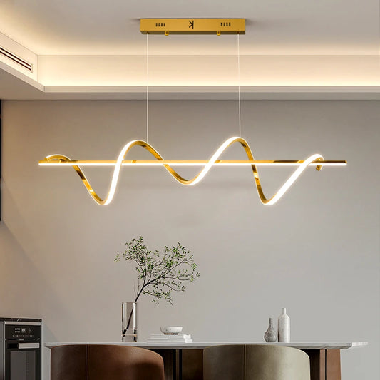 Nordic LED Pendant Light - Modern Wave Design