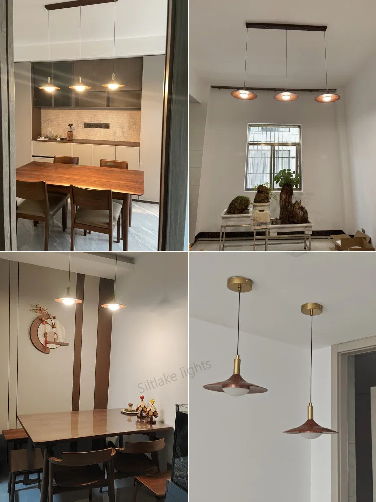 Nordic Wood Pendant Light for Dining Room