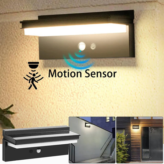 Solar Motion Sensor Wall Lamp IP55 Waterproof