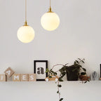 Nordic Brass Glass Pendant Light for Dining Room